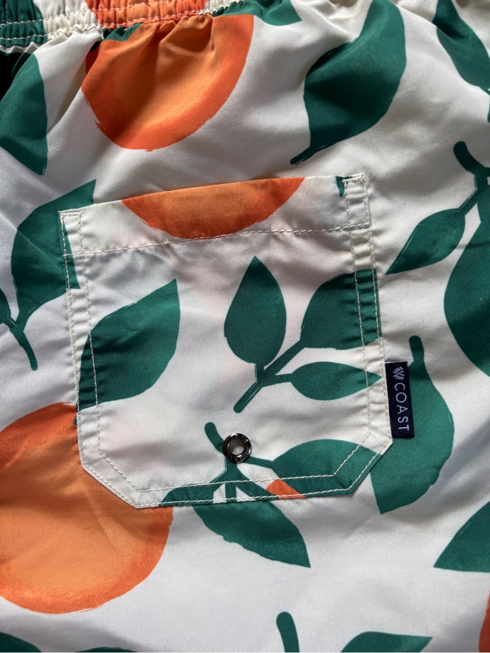 Orange Fruit Print Men’s XL 6” Bathing Suit Swim Trunks Beach Shorts Resortwear - Picture 15 of 16
